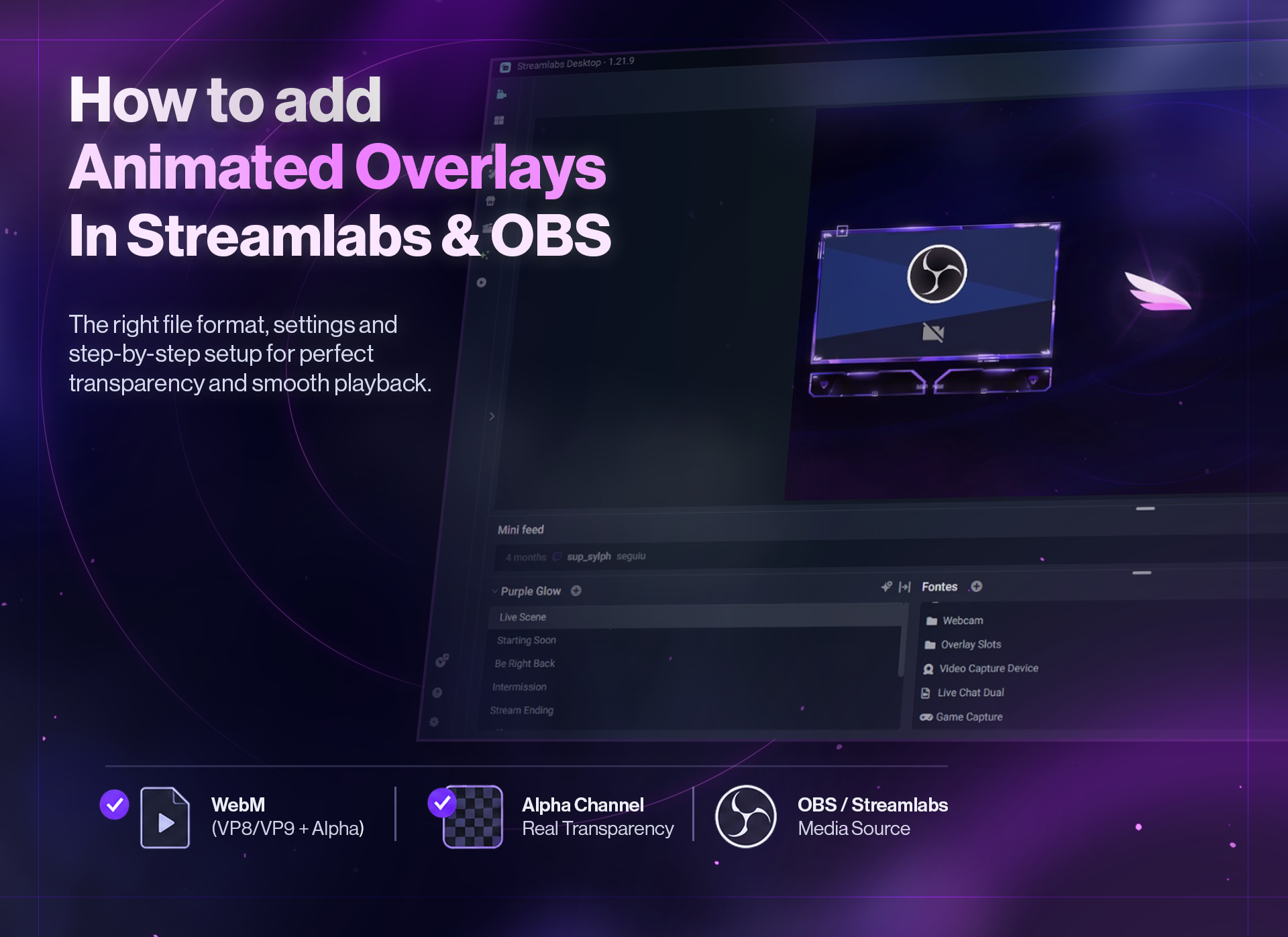 How to add animated overlays in streamlabs and OBS