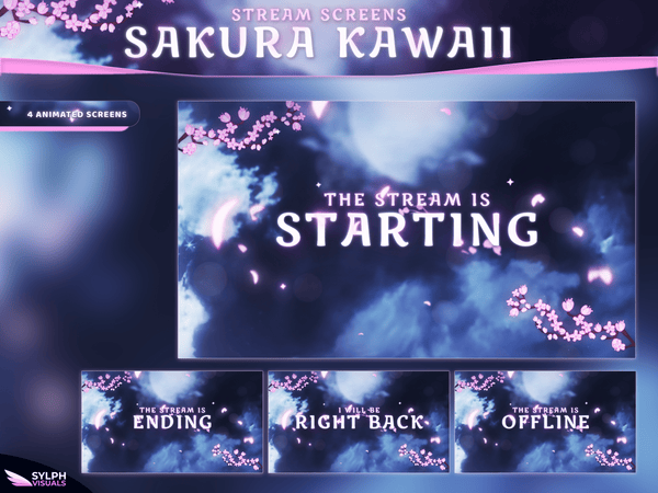 Sakura Kawaii Animated Screens