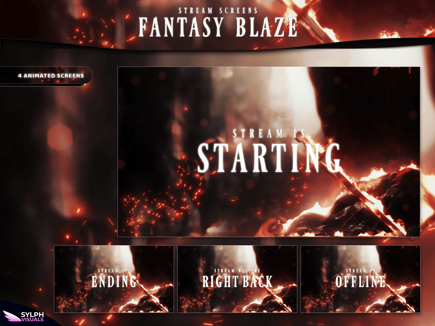 Fantasy Blaze Stream Overlay Package