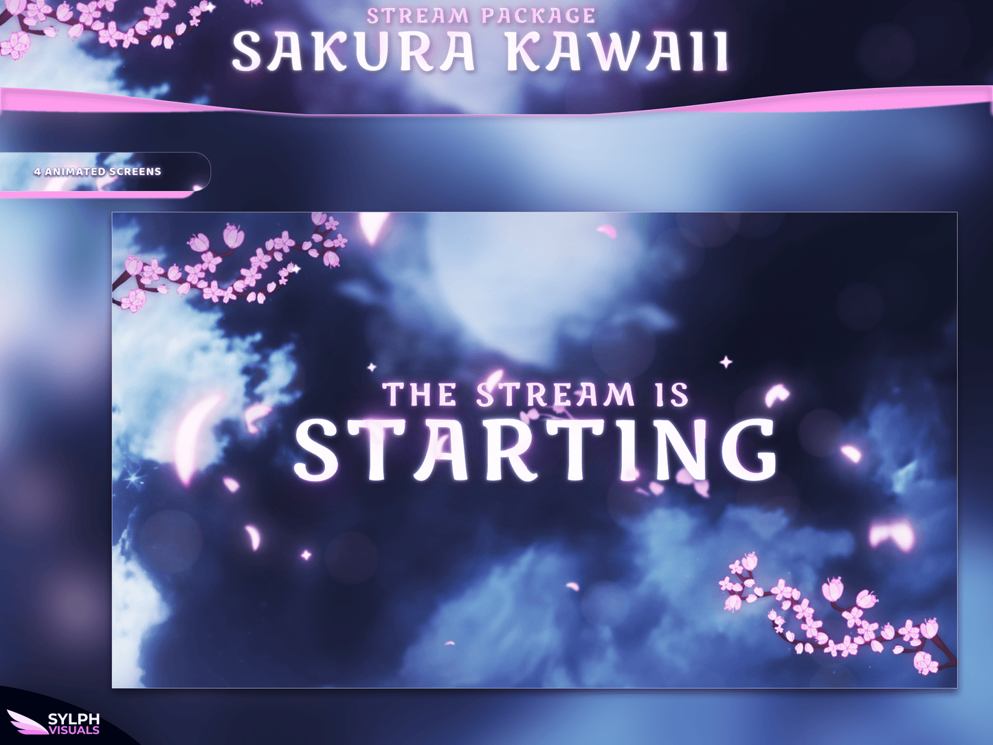 Sakura Kawaii Stream Overlay Package