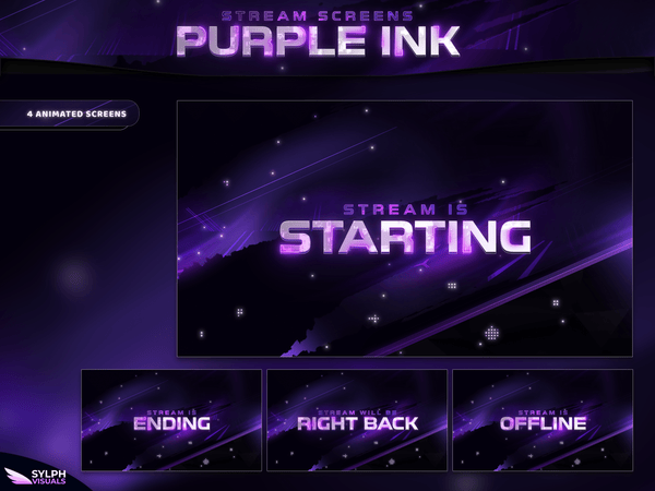 Purple Ink Animated Screens