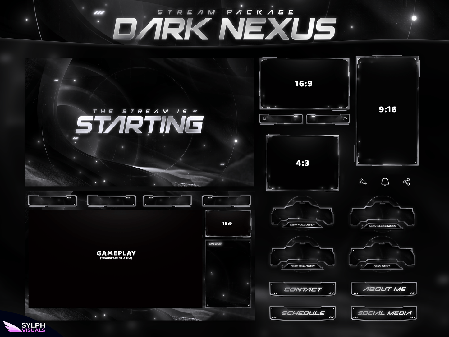 Dark Nexus Stream Overlay Package