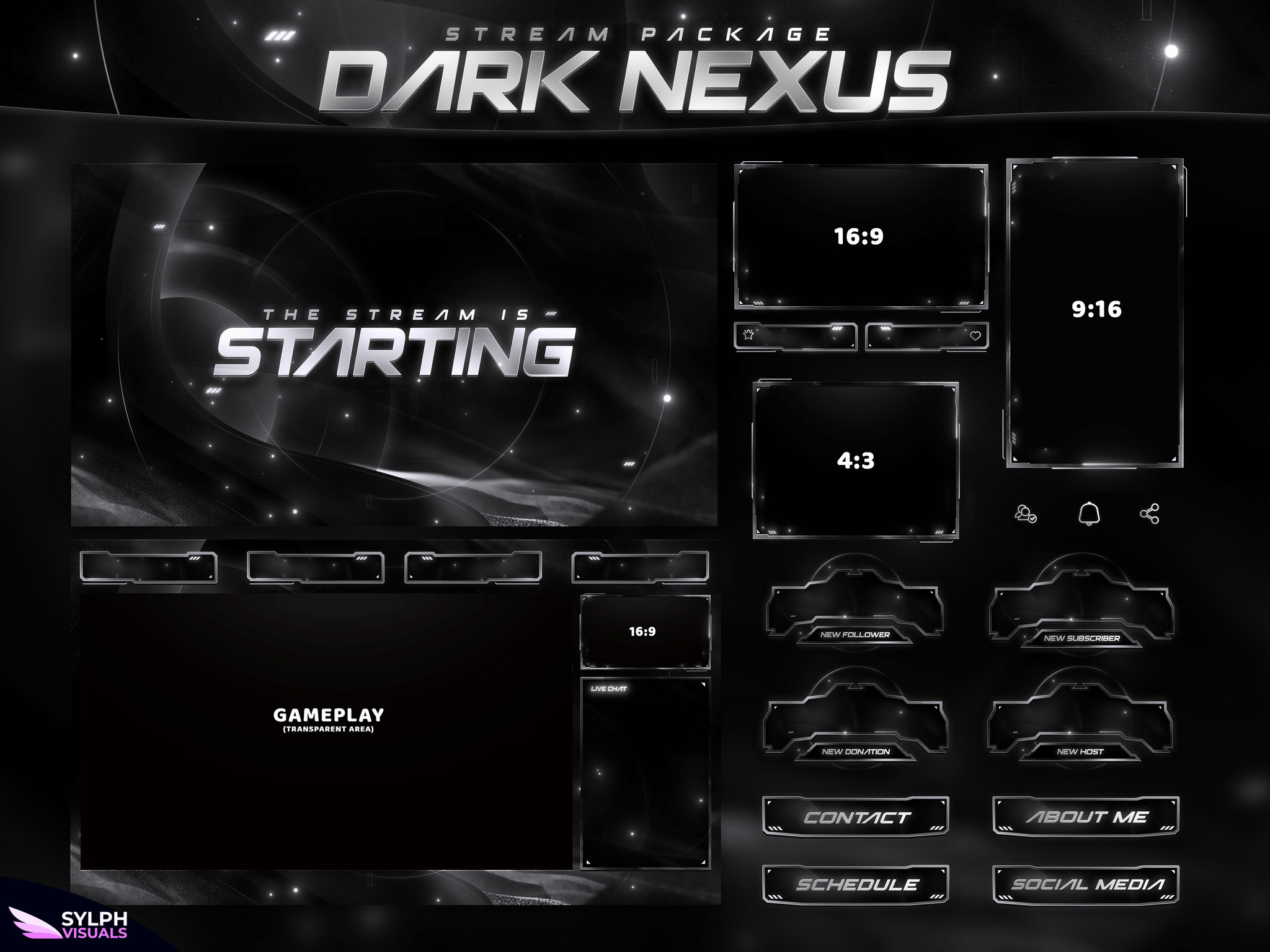 Dark Nexus Stream Overlay Package