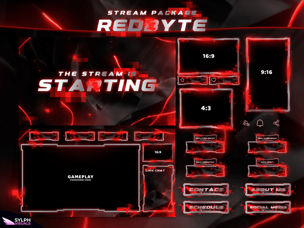 Redbyte Package Animated Overlays for OBS