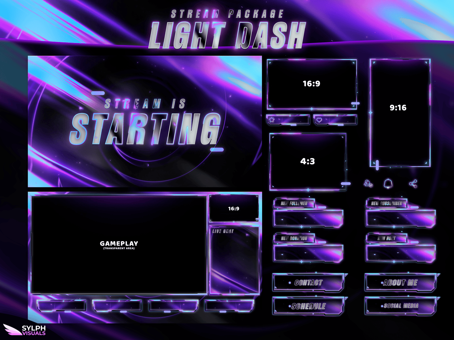 Light Dash Package Animated Overlays for OBS