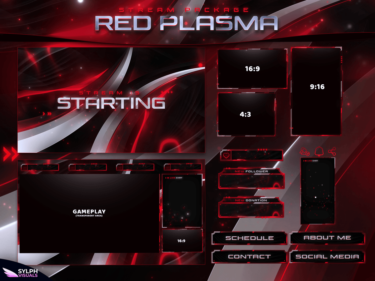 Stream Over Red Red Plasma Stream Overlays - SylphVisuals