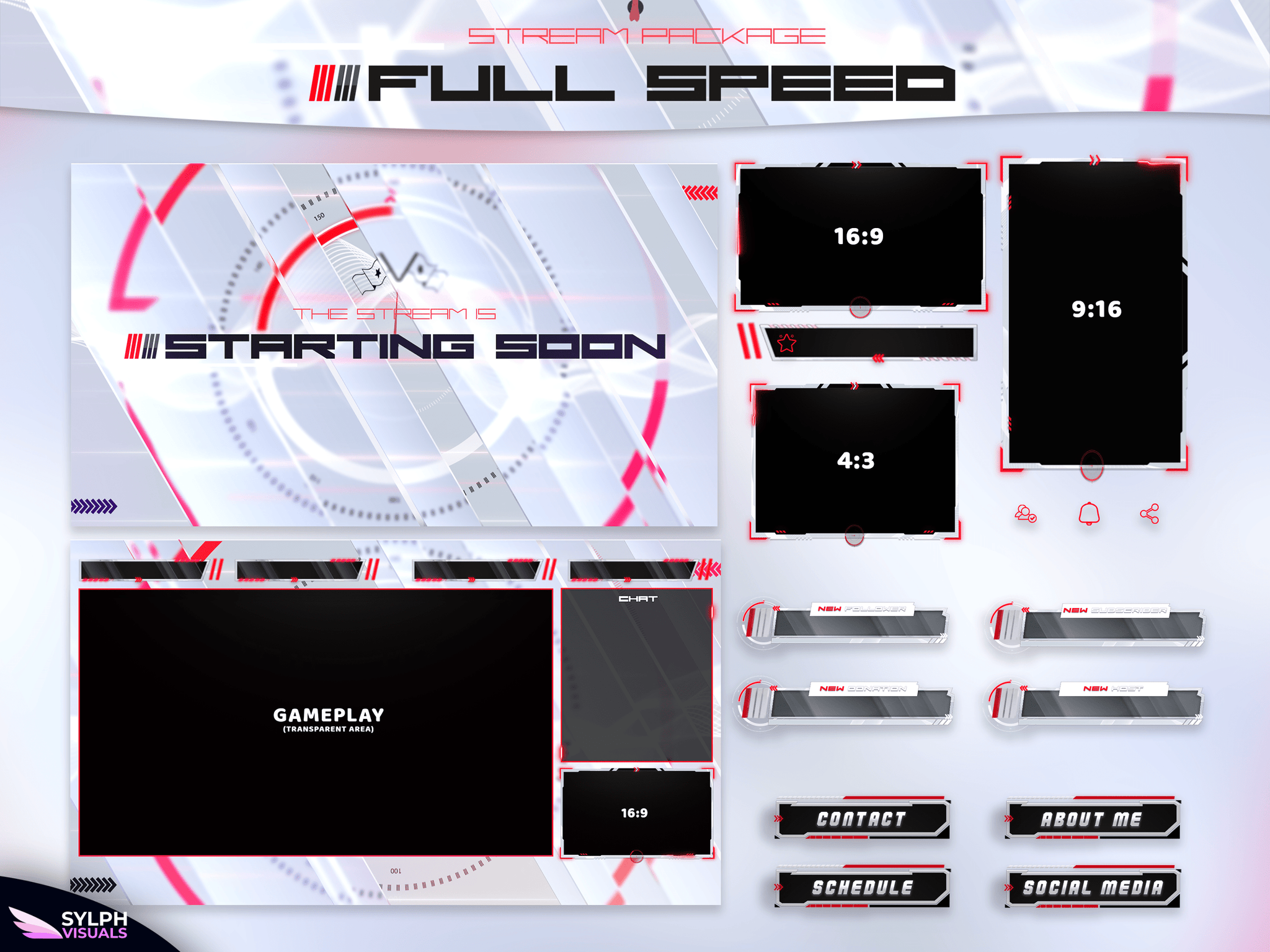 Full Speed Stream Overlay Package - SylphVisuals