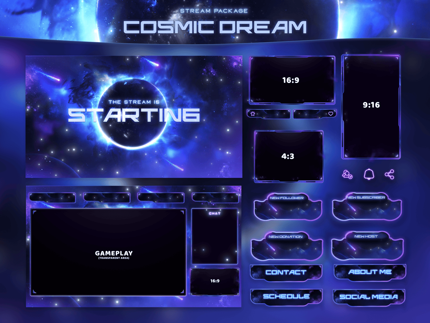 Cosmic Dream Stream Overlay Package