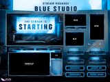 Blue Studio Package Animated Overlays for OBS