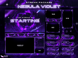 Nebula Violet Package Animated Overlays for OBS
