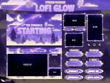 Lofi Glow Package Animated Overlays for OBS