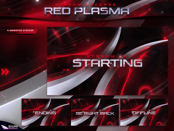 Red Plasma Animated Screens