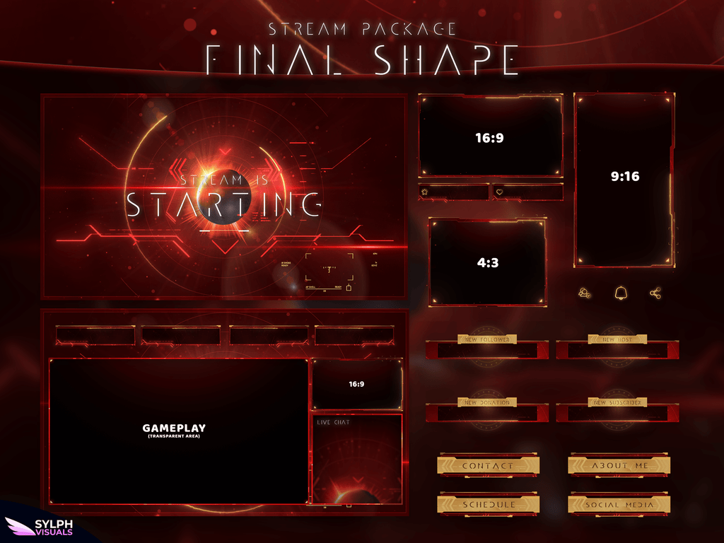 Final Shape Stream Package Animated Overlays for OBS