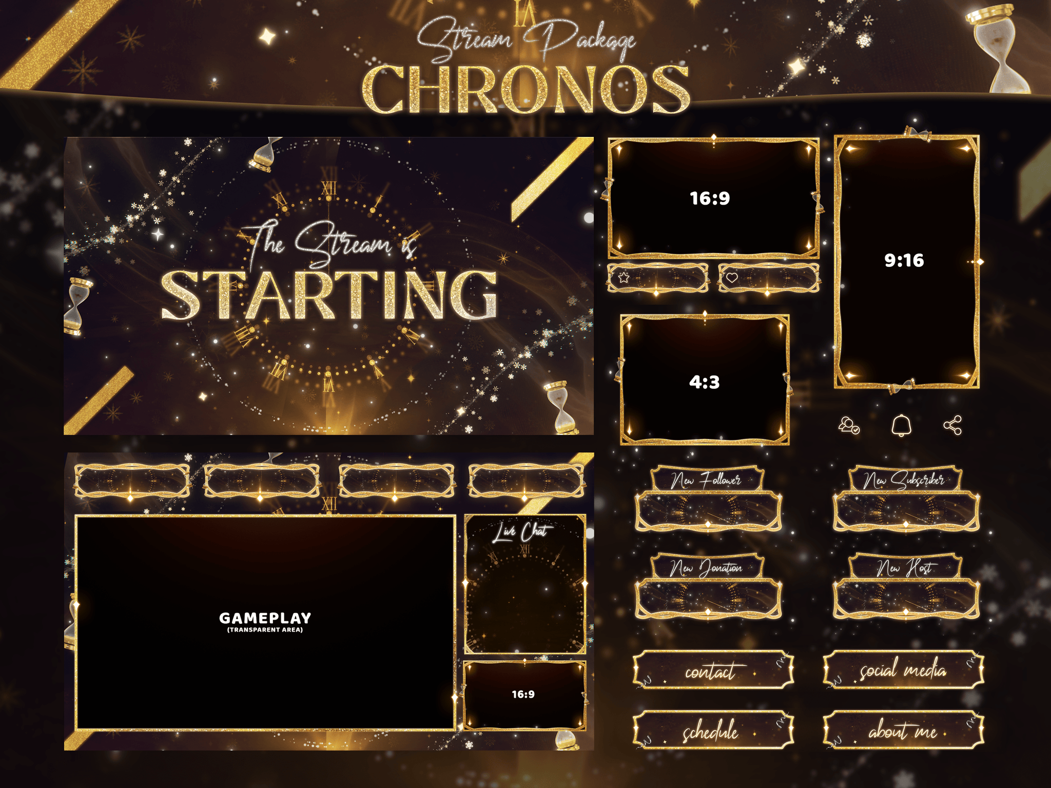 Chronos Package Animated Overlays for OBS