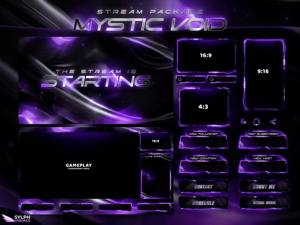 Mystic Void Package Animated Overlays for OBS