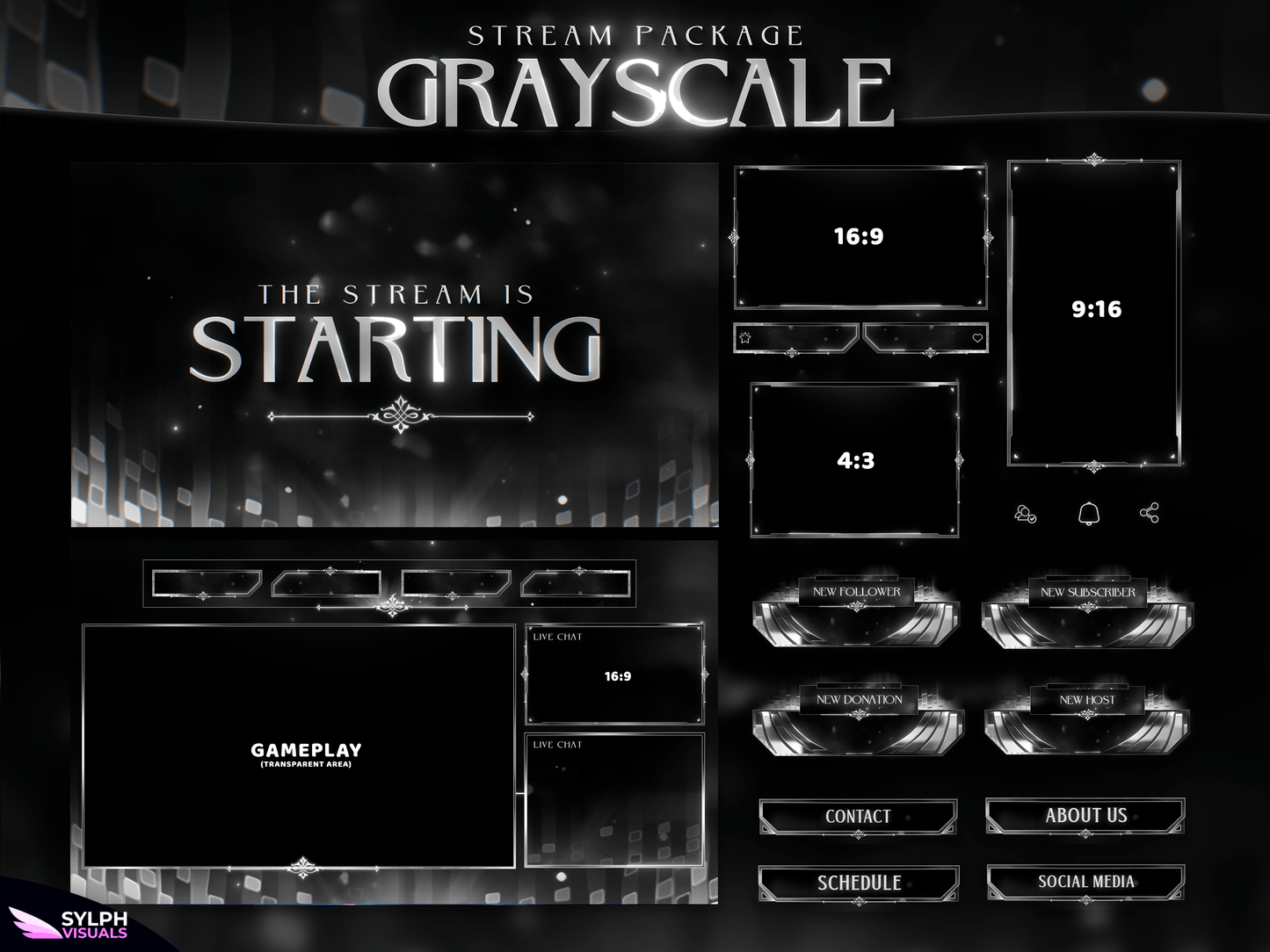 Grayscale Stream Overlay Package