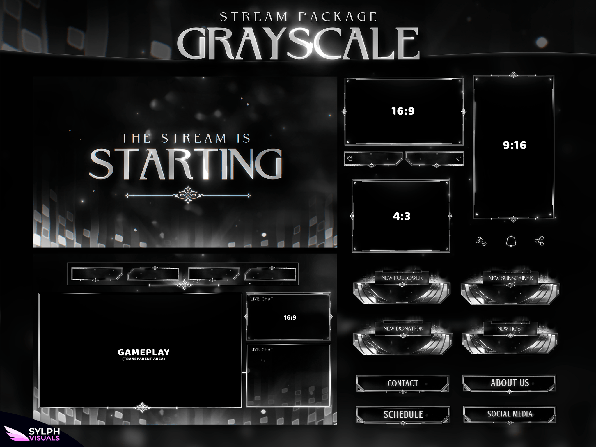 Grayscale Stream Overlay Package