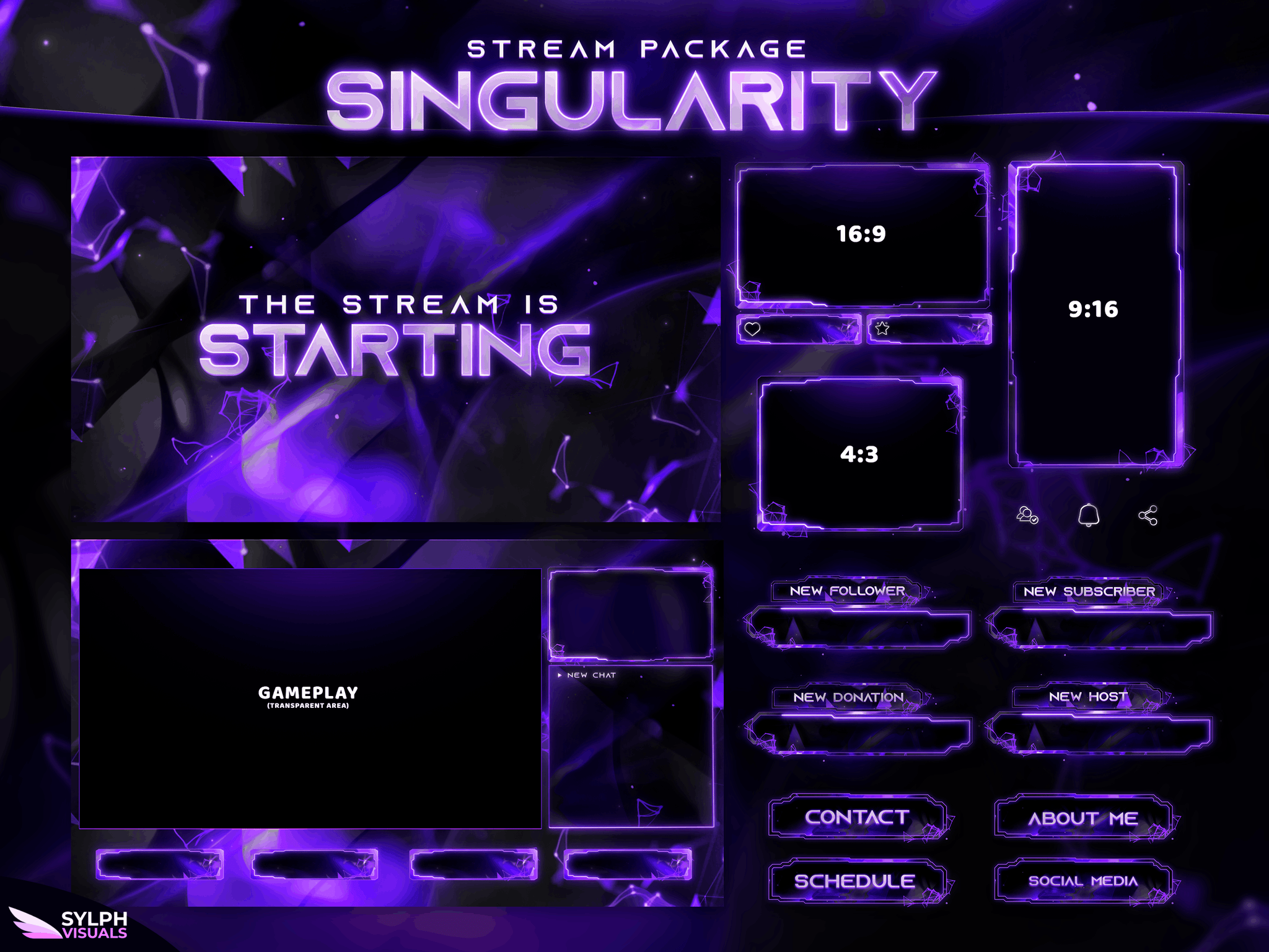 Singularity Package Animated Overlays for OBS