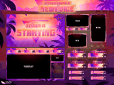 Neon Vice Package Animated Overlays for OBS