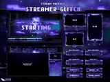 Streamer Glitch Package Animated Overlays for OBS