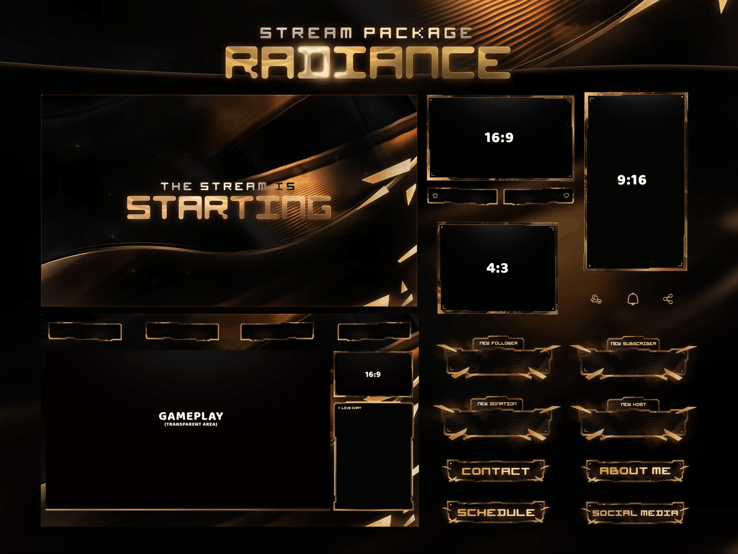 Radiance Package Animated Overlays for OBS