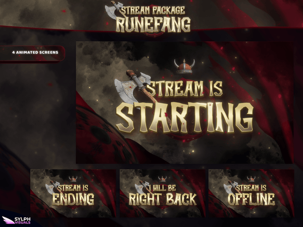 Runefang Animated Twitch Screens