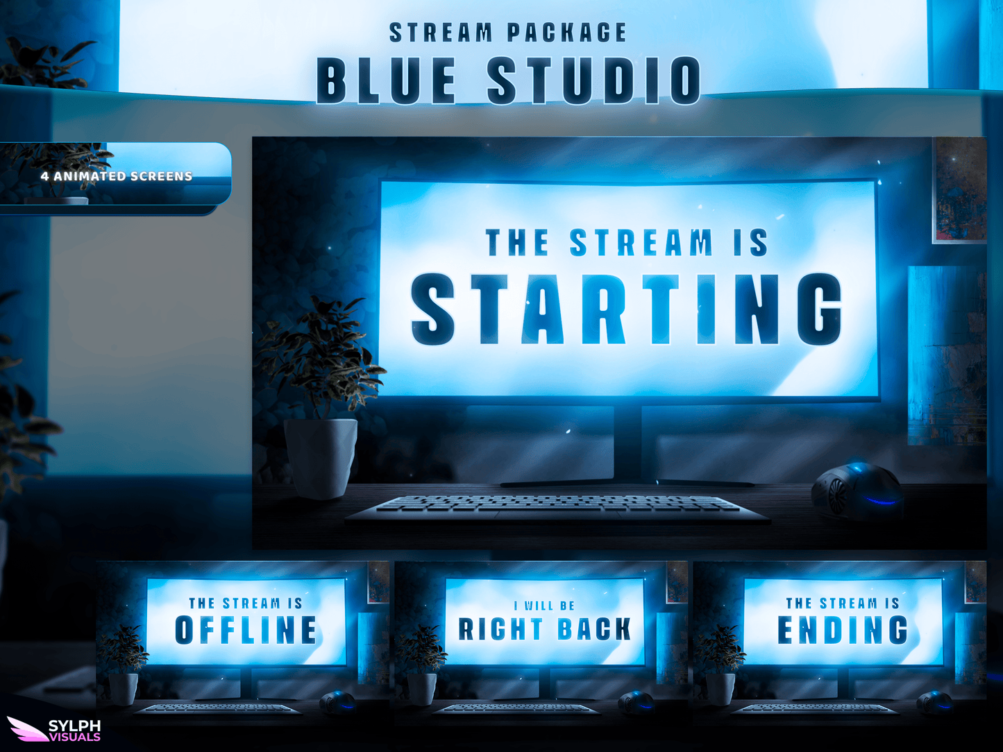 Blue Studio Stream Screens