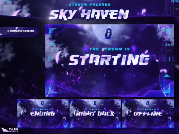 Sky Haven Animated Twitch Screens