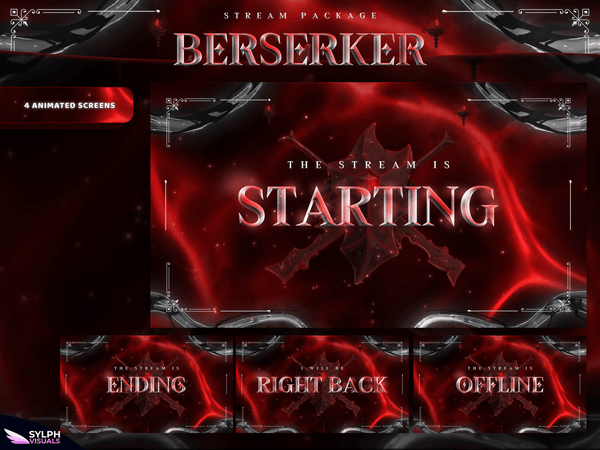Berserker Animated Twitch Screens