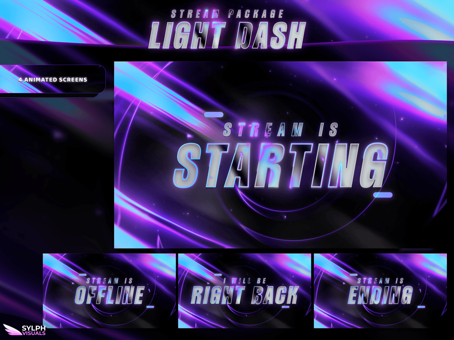 Dash Stream Light Dash Stream Overlay Package - SylphVisuals