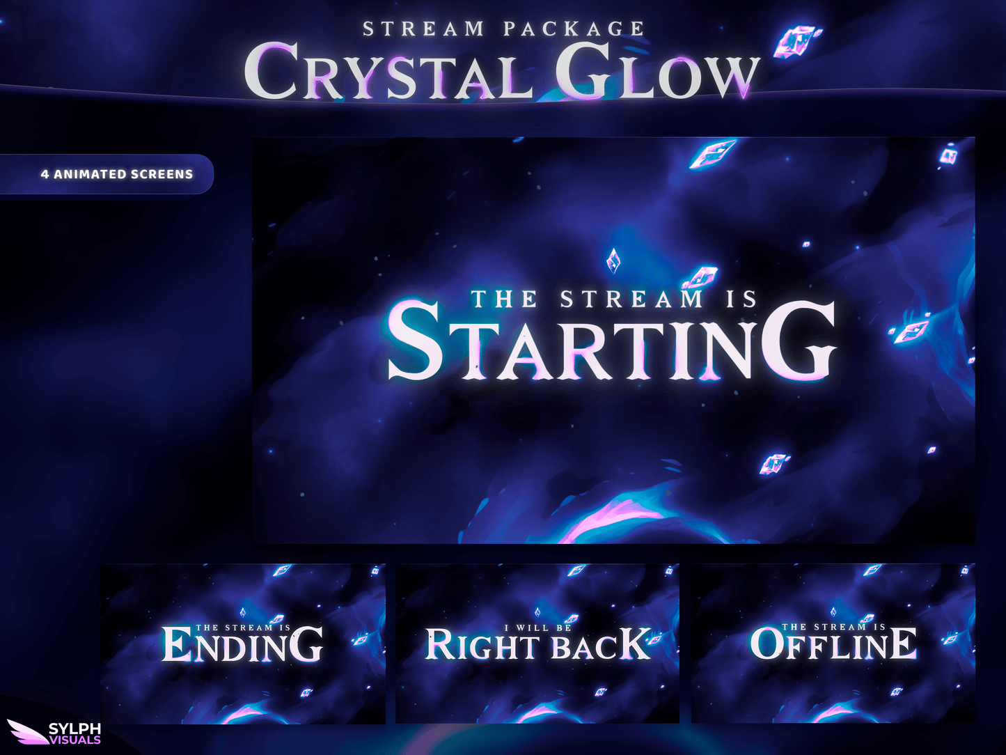Crystal Glow Stream Overlay Package