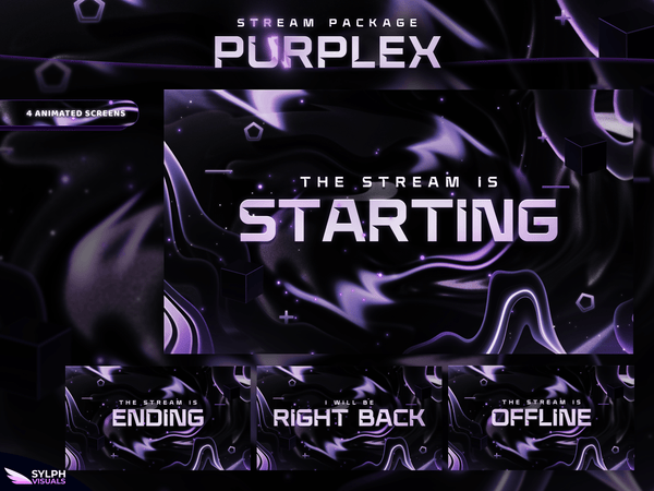 Purplex Animated Twitch Screens