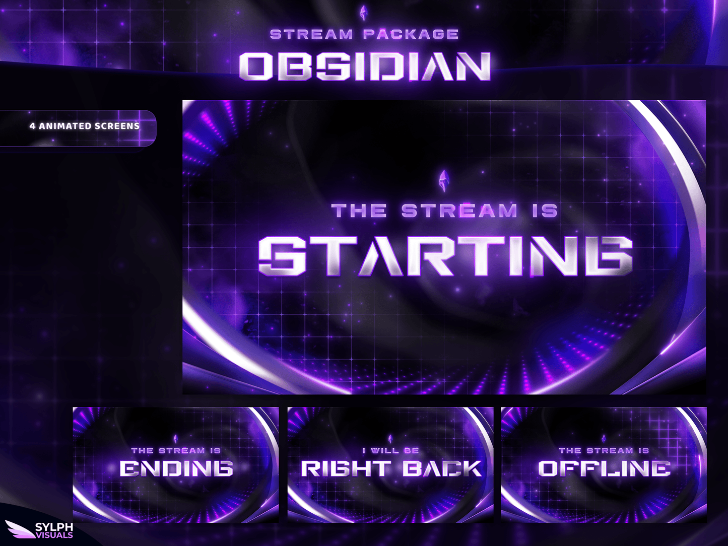 Obsidian Animated Twitch Screens