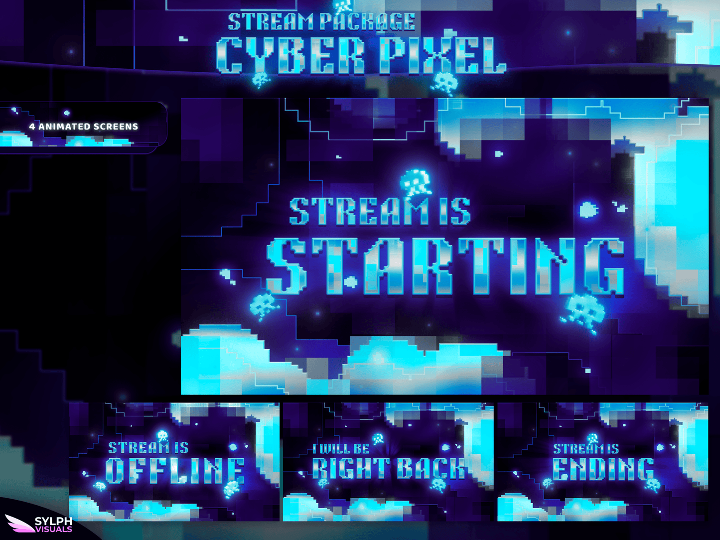 Cyber Pixel Stream Screens