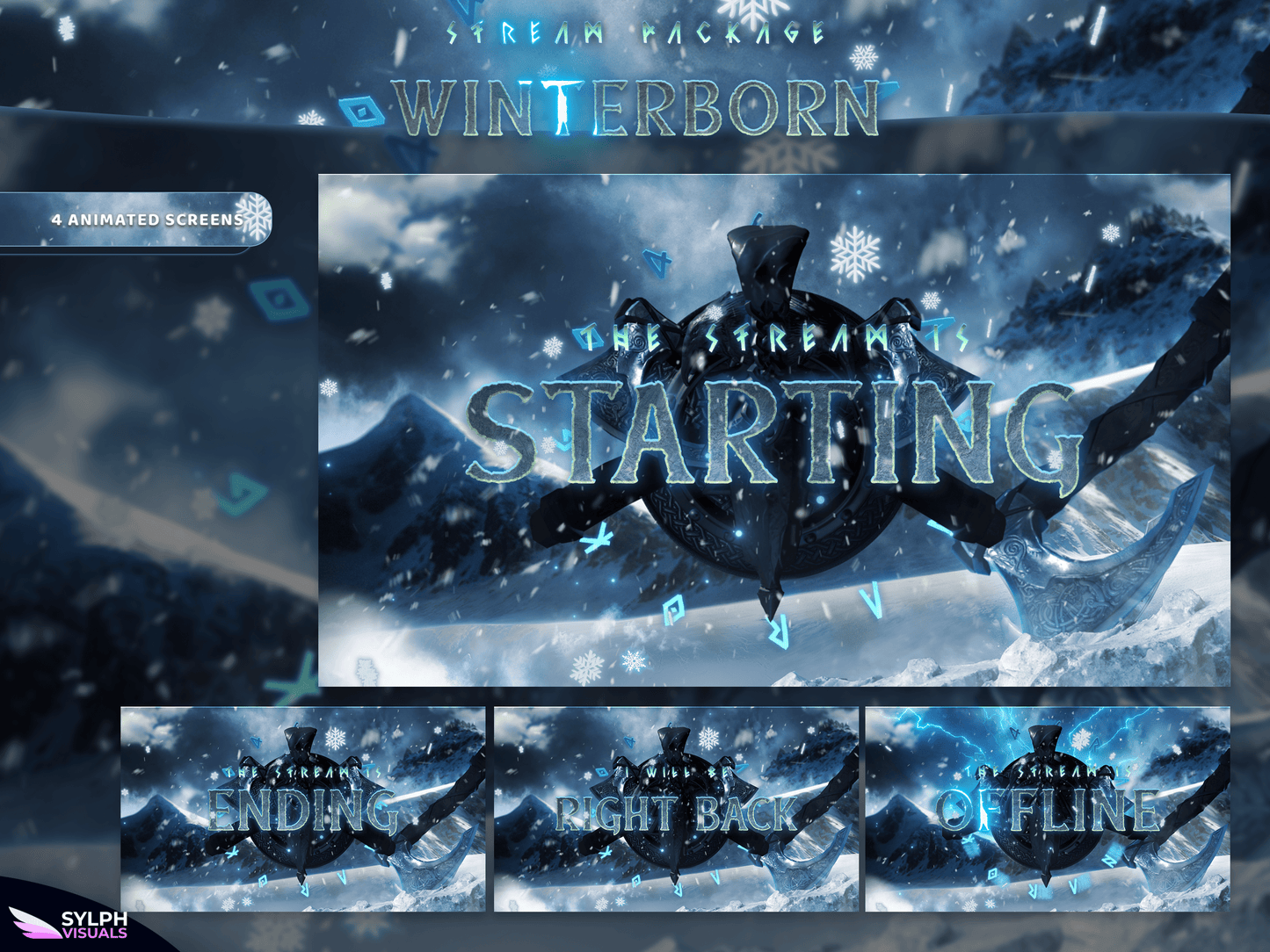 Winterborn Animated Twitch Screens