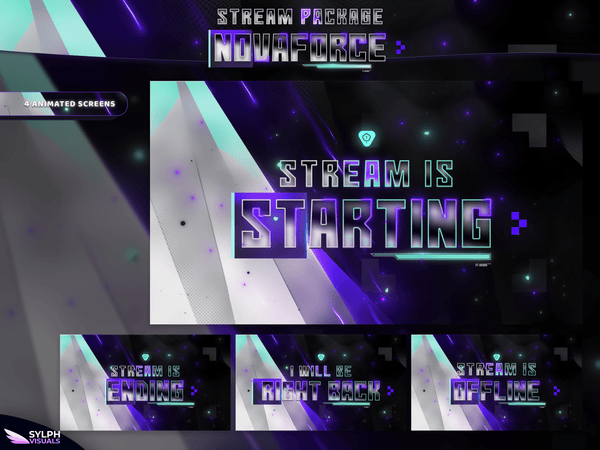 NovaForce Animated Twitch Screens