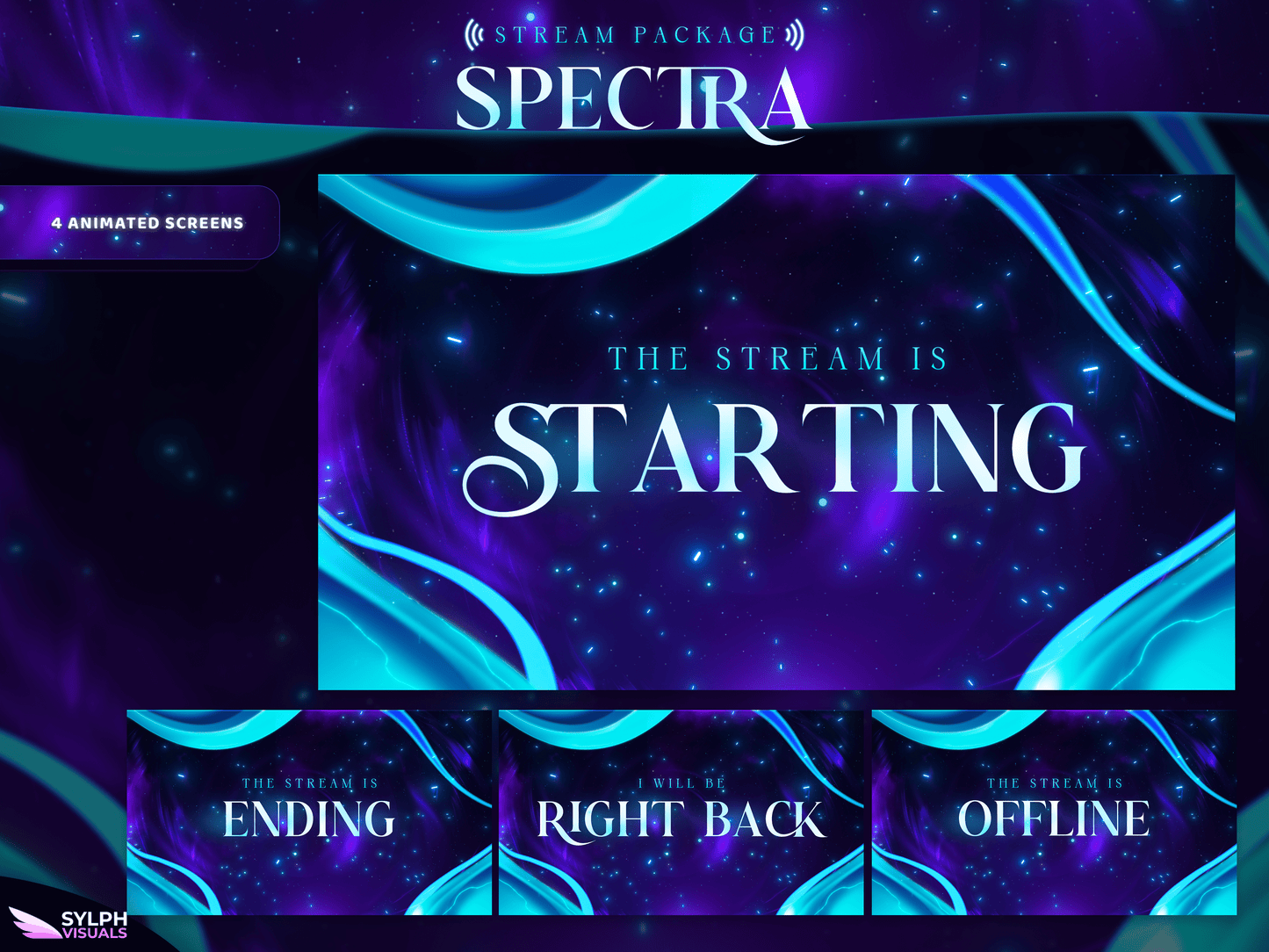 Spectra Animated Twitch Screens