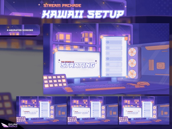 Kawaii Setup Stream Screens