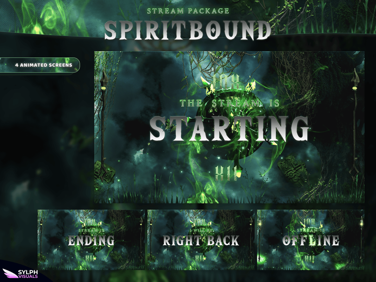 Spiritbound Animated Twitch Screens