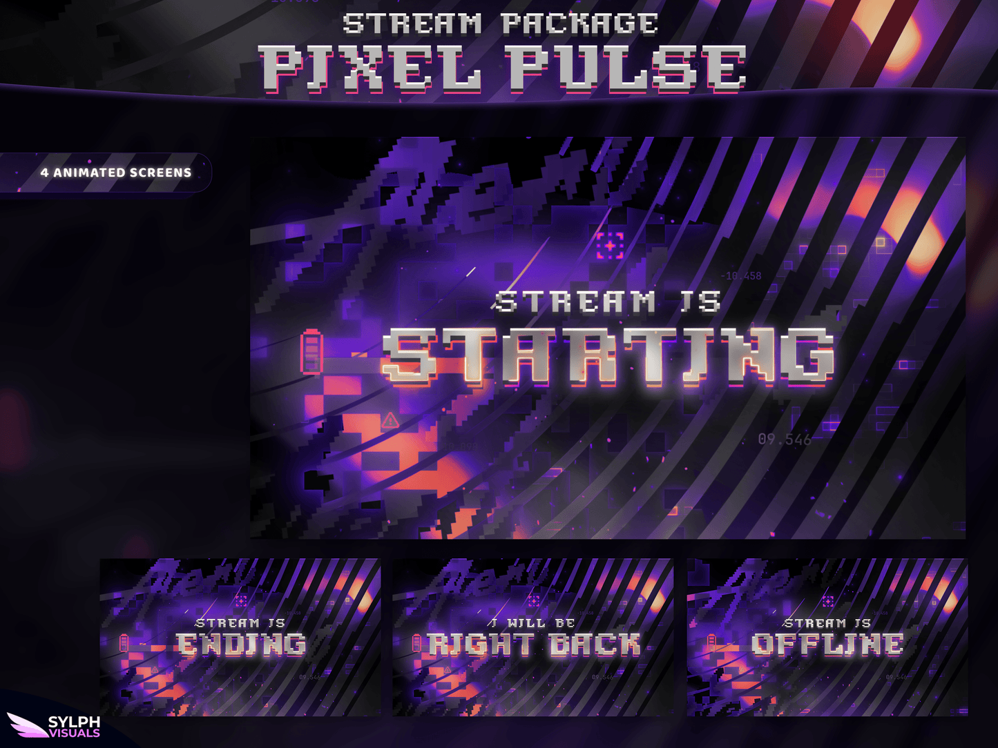 Pixel Pulse Stream Overlay Package