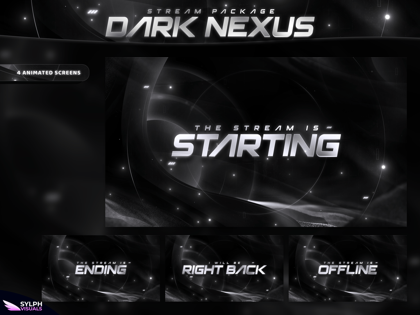 Dark Nexus Stream Overlay Package