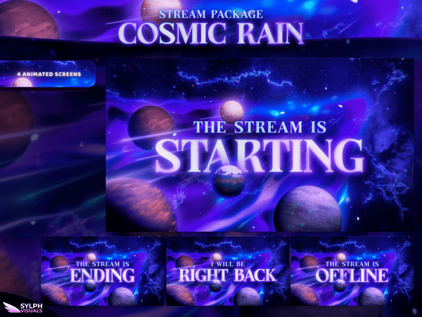 Cosmic Rain Stream Screens