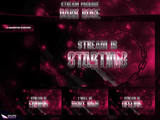 Dark Rose Animated Twitch Screens