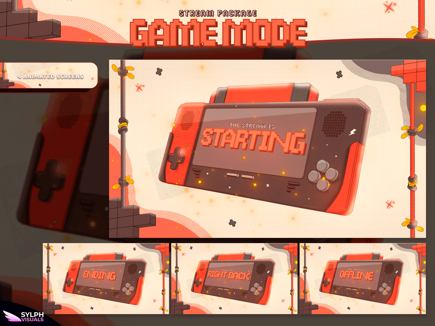 Game Mode Animated Twitch Screens
