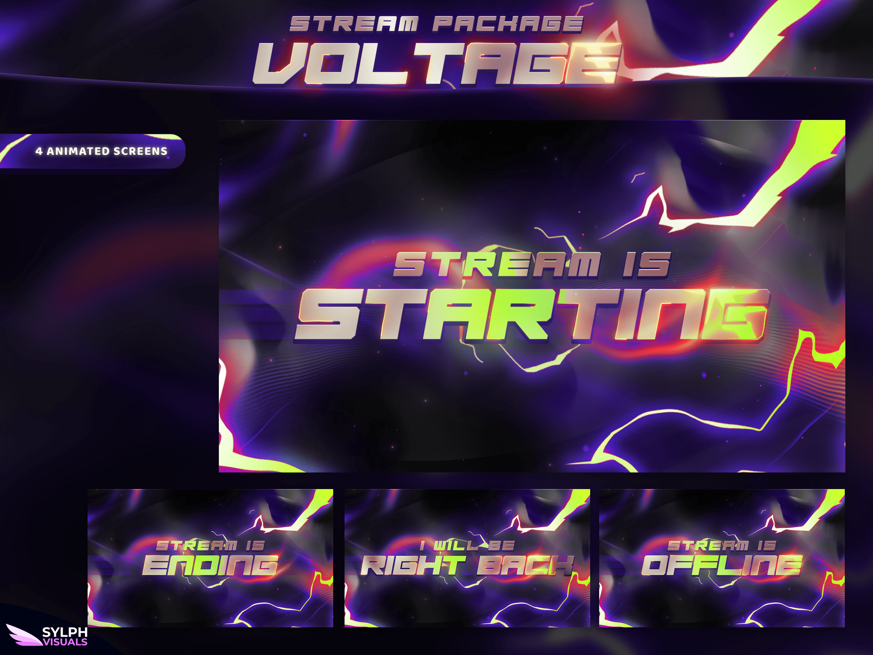 Voltage Stream Overlay Package - SylphVisuals