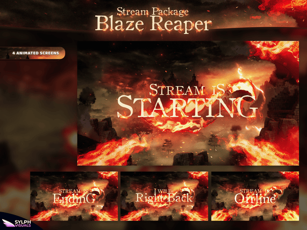 Blaze Reaper Animated Twitch Screens