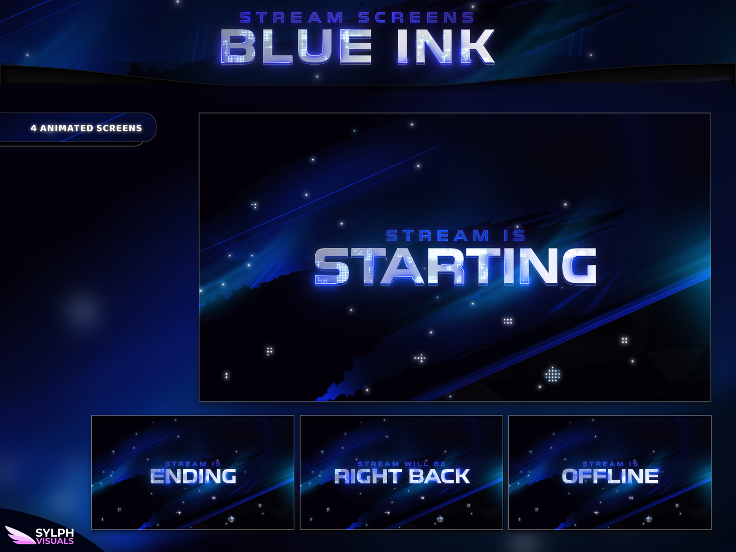 Blue Ink Stream Overlay Package