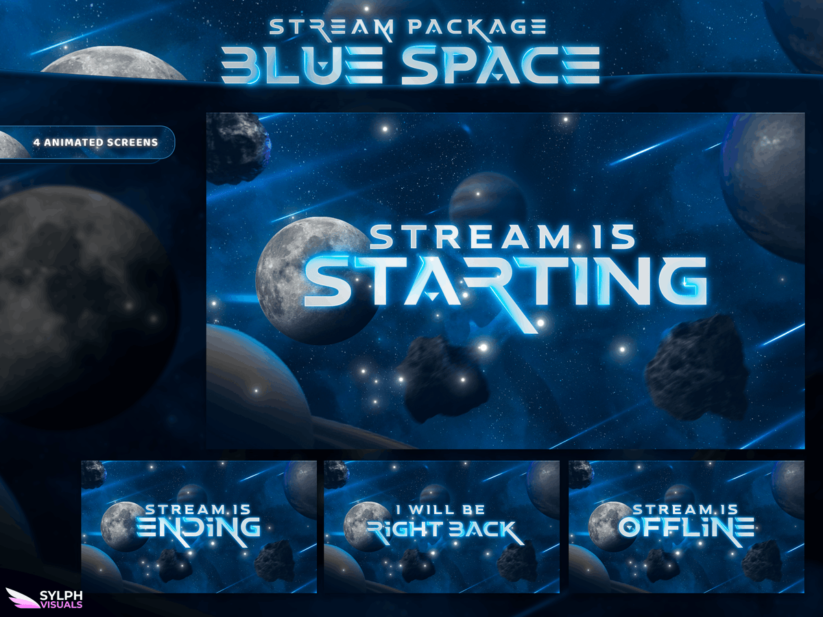 Blue Space Stream Screens