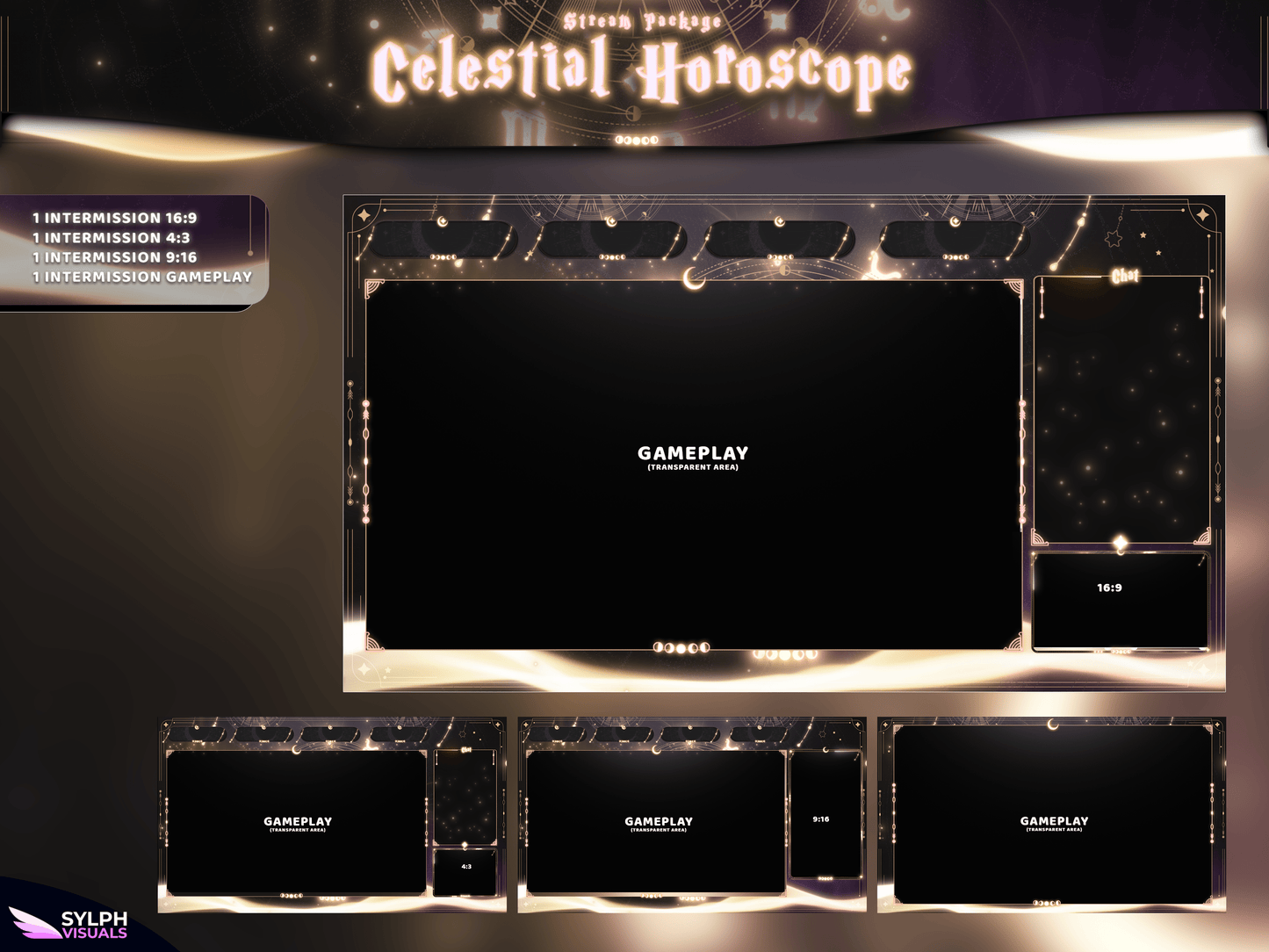 Celestial Horoscope Stream Overlay Package