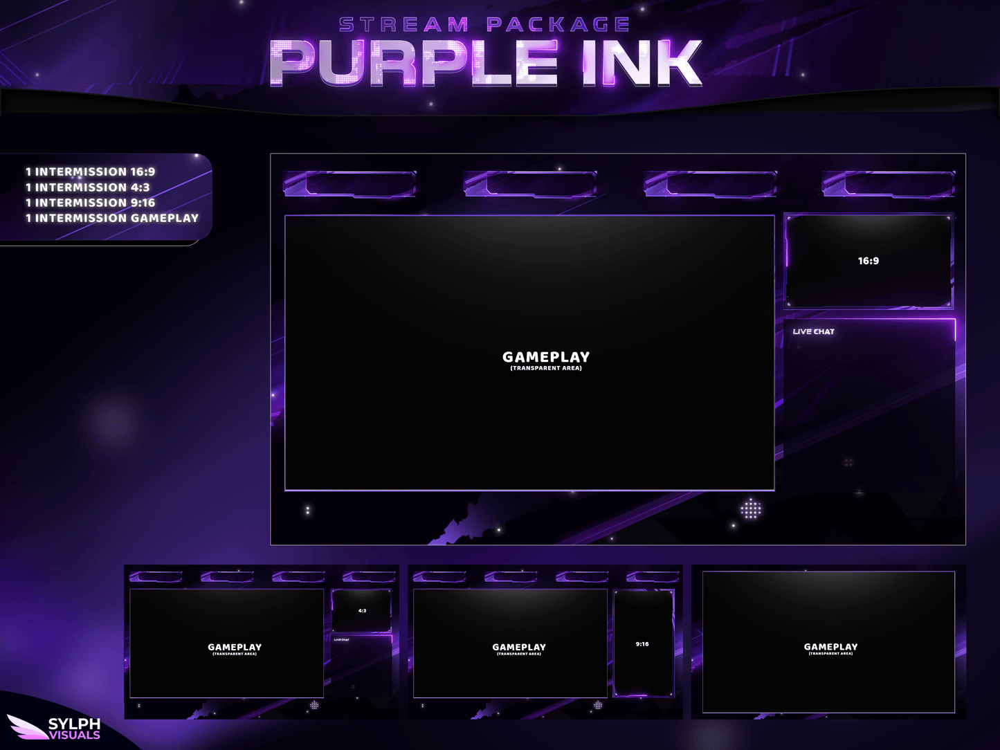 Purple Ink Stream Overlay Package